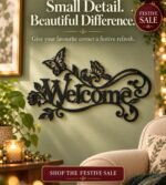 Metal wall welcome board with 1.6mm thickness 30×18cm - Image 2