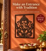 Metal wall art piece depicting Lord Ganesha, 1.6mm thickness 20×16cm - Image 2